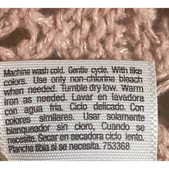 a.n.a. A New Approach Pink Medium Loose Open Knit Sweater Beach Fall Vacation - Picture 13 of 14